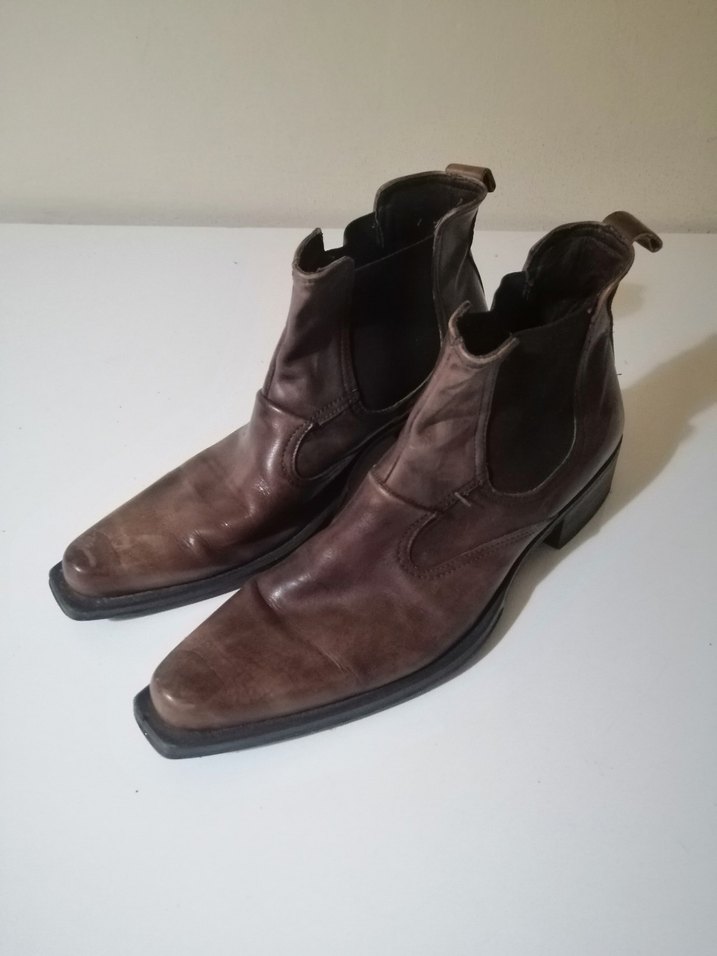 Kahverengi deri İtalyan Vero Cuoio 
Vintage Orj - Görsel 2