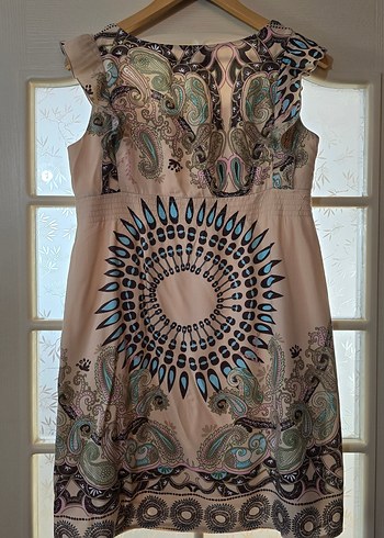 Bohem Desenli Dökümlü Kolsuz Tunik - Görsel 2