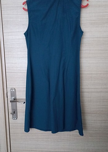 Düğmeli Lacivert Midi Kadın Elbise - Görsel 2