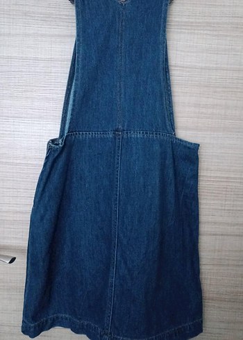 Mavi Denim Midi Kadın Salopet Elbise - Görsel 3