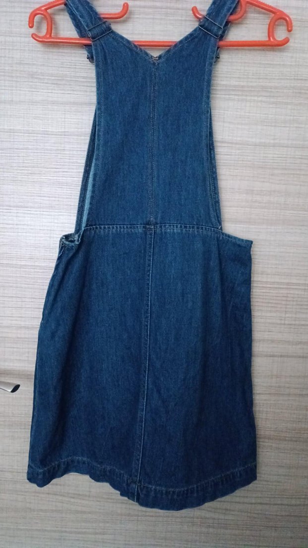 Mavi Denim Midi Kadın Salopet Elbise - Görsel 3