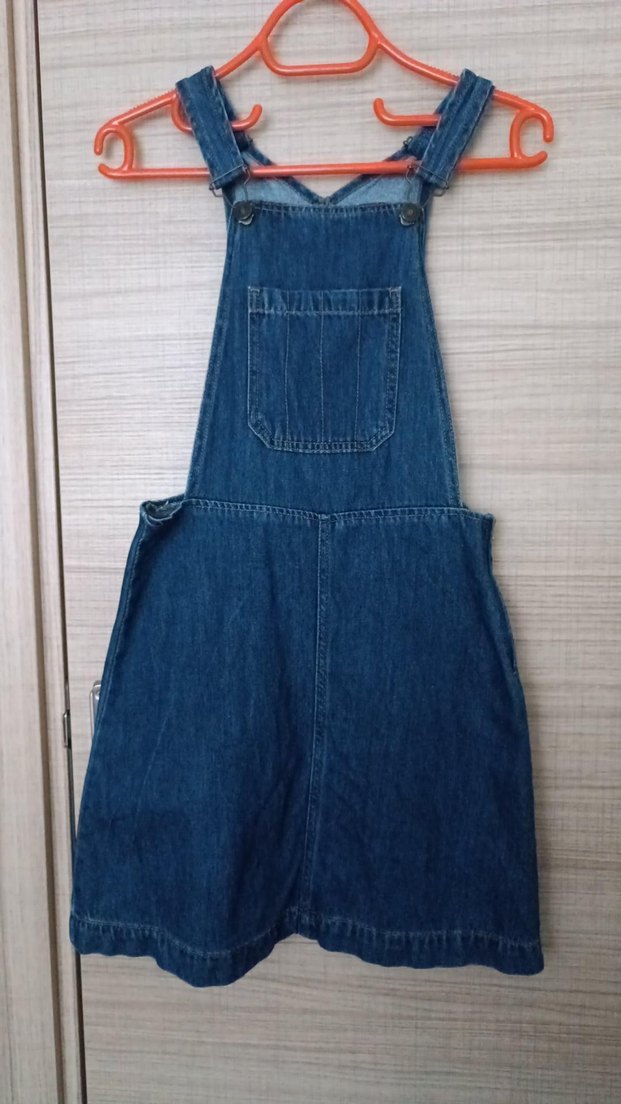 Mavi Denim Midi Kadın Salopet Elbise - Görsel 2