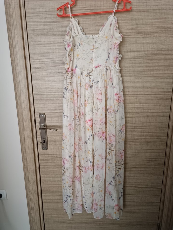 Kadın Bej Bohem Uzun Elbise - Görsel 2