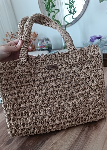 Bej El Örgüsü Kadın Çanta - Görsel 3