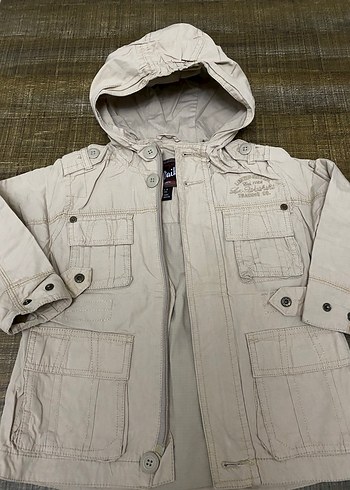 Bej Kapüşonlu Erkek Çocuk Ceketi#trençkot - Görsel 3