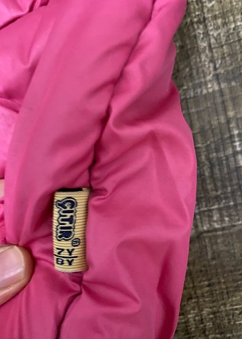 Kız Çocuk Kapüşonlu Pembe Fermuarlı Yelek - Görsel 5