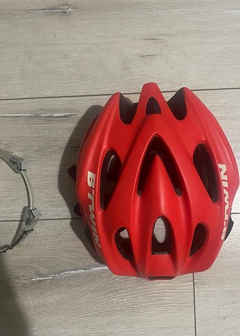 B'Twin 500 Kırmızı Bisiklet Kaskı - Görsel 8