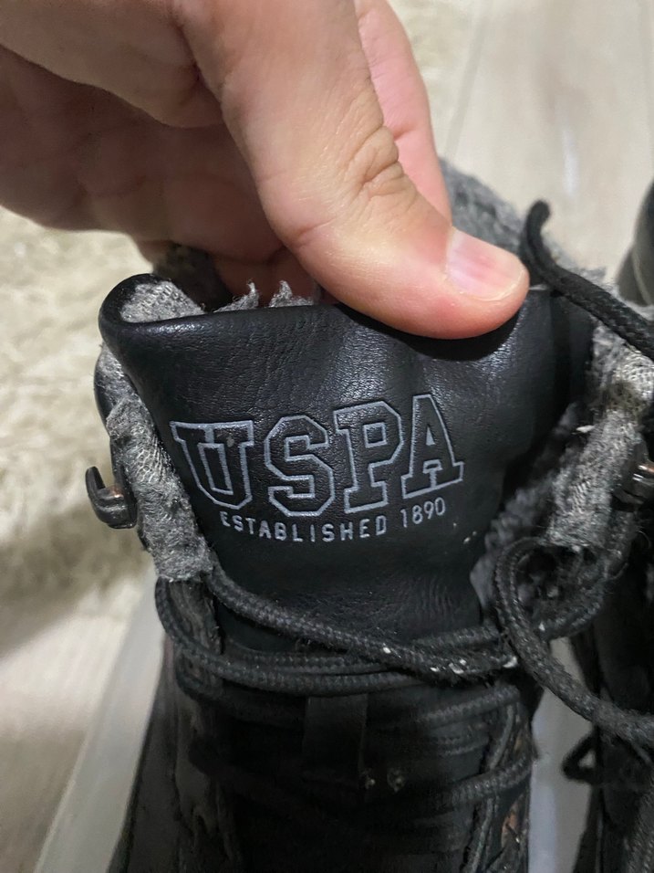 U.S. Polo Assn Siyah Bağcıklı Erkek Kauçuk Bot - Görsel 2