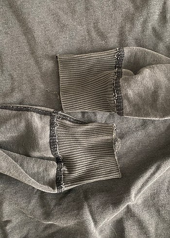 H&M Gri Erkek Sweatshirt, Yuvarlak Yaka, Uzun Kollu - Görsel 5