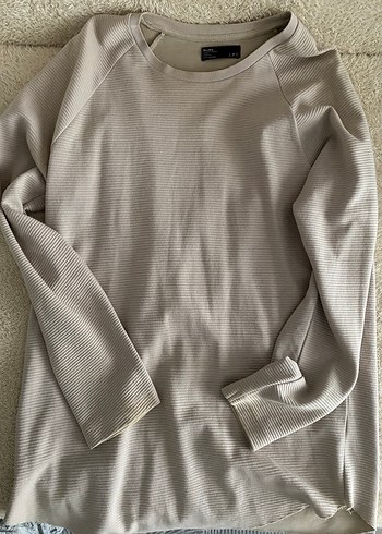 H&M Haki Uzun Kollu Salaş Sweatshirt - Görsel 6