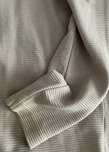 Bershka Bej Uzun Kollu Basic Sweatshirt - Görsel 3