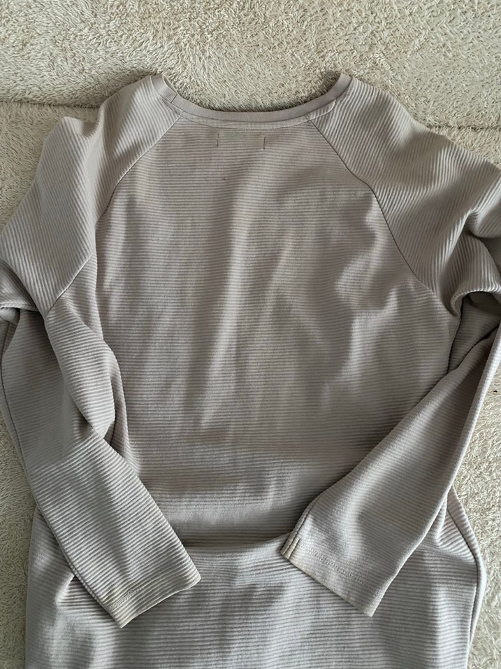 Bershka Bej Uzun Kollu Basic Sweatshirt - Görsel 5