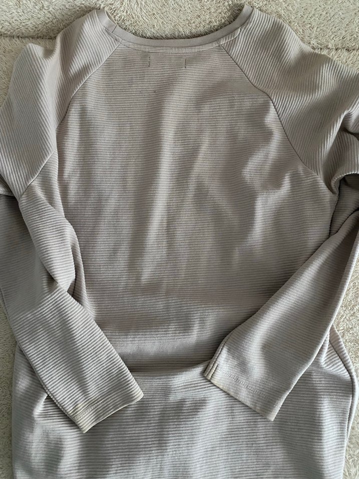 Bershka Bej Uzun Kollu Basic Sweatshirt - Görsel 4