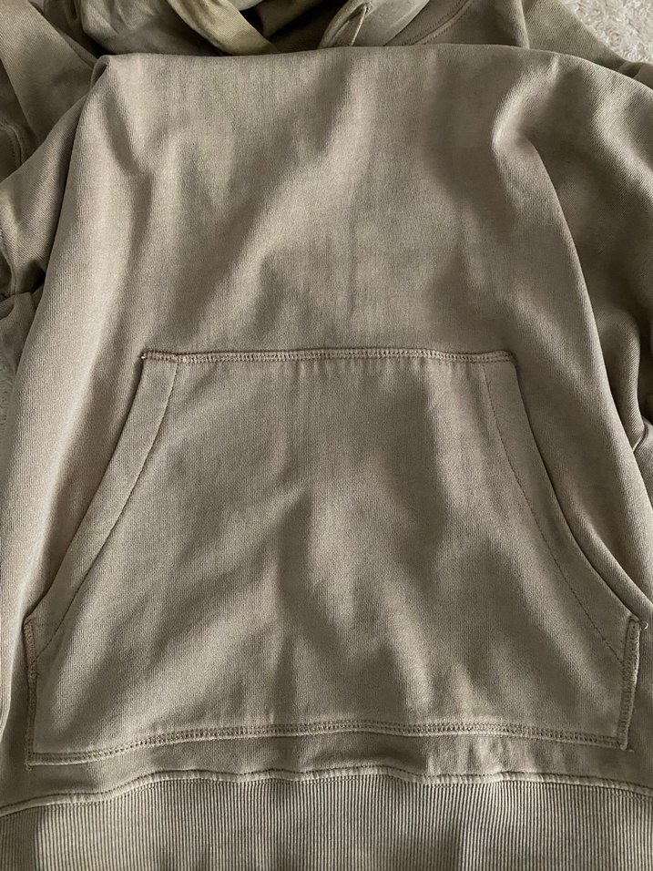 H&M Bej Keten Sweatshirt Uzun Kollu - Görsel 5