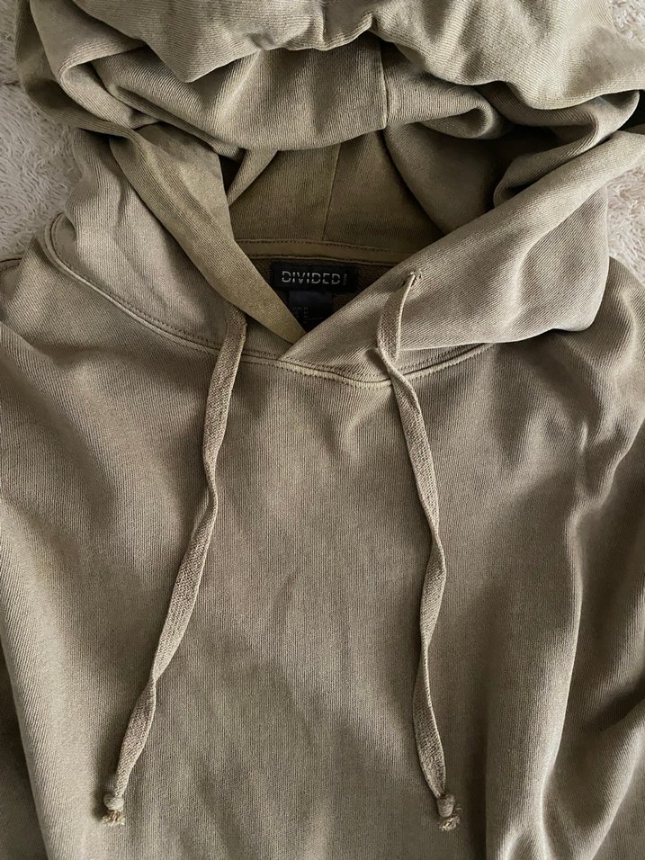 H&M Bej Keten Sweatshirt Uzun Kollu - Görsel 2