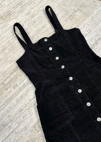 Siyah kadife kadın elbise - Görsel 2