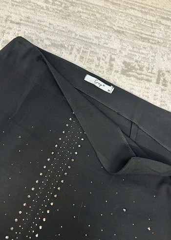 Siyah Pul İşlemeli Mini Etek - Görsel 4