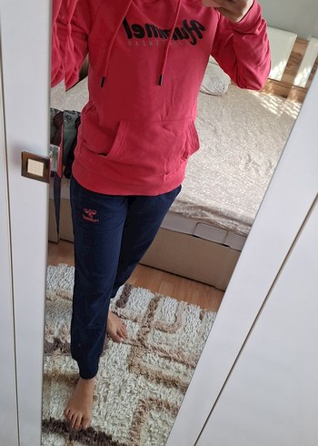 Kadın Koyu Pembe Rahat Eşofman Takımı - Görsel 2