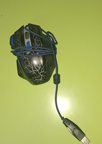 Kablolu Siyah Yeşil Bilgisayar Mouse - Görsel 2