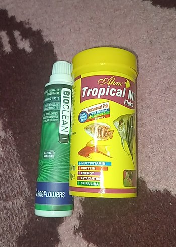 Tropikal Balık Yemi ve Su Temizleyici Seti