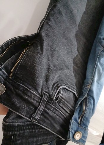 Gri Bol Kesim Kadın Kot Pantolon - Görsel 4