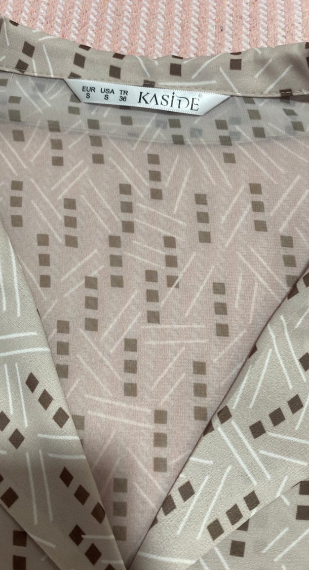 Bej Düğmeli Bohem Kadın Gömlek - Görsel 4