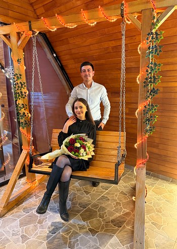 Siyah V Yaka Midi Robalı Strappy Elbise - Görsel 5