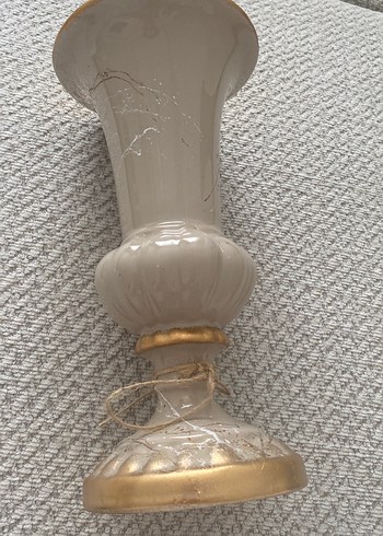 Bej Dekoratif Vazo - Görsel 2