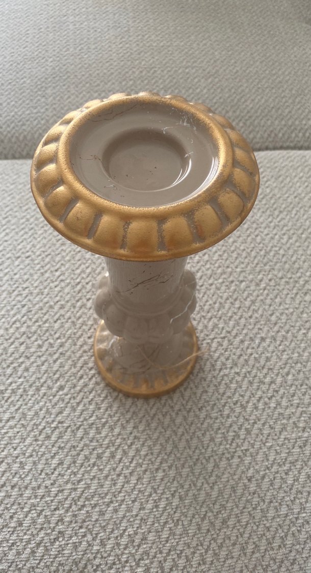 Bej Dekoratif Vazo - Görsel 3