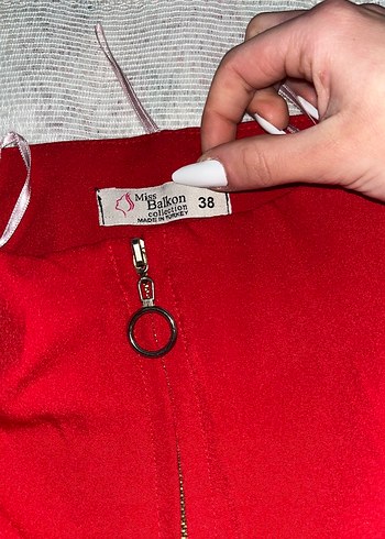 Parlak Kırmızı Uzun Kadın Kumaş Pantolon - Görsel 4