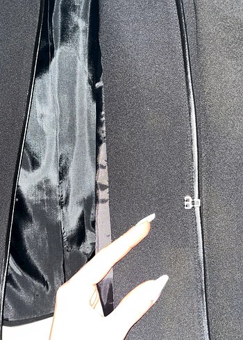 Deri Siyah Kadın Blazer Ceket - Görsel 3