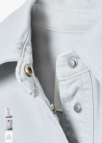 ZARA Gri Kadın İNCE CEKET GOMLEK - Görsel 3