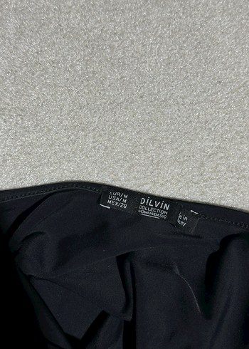 Siyah Kolsuz Kadın Midi Tulum - Görsel 2