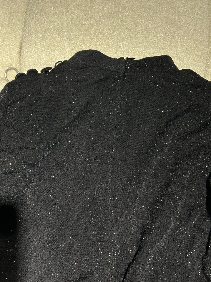 Simli Siyah Balıkçı Yaka Hamile Kazak - Görsel 3