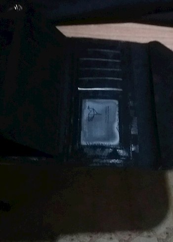 Siyah Deri Kadın Clutch Cüzdan - Görsel 2