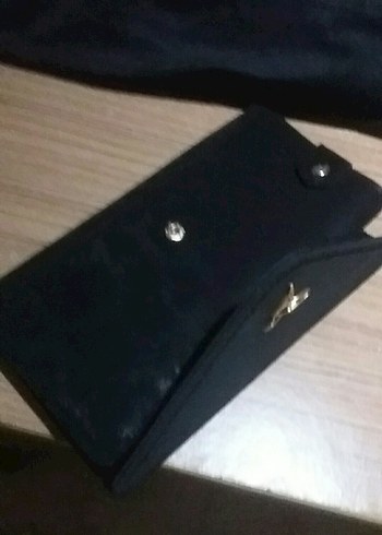 Siyah Deri Kadın Clutch Cüzdan - Görsel 3