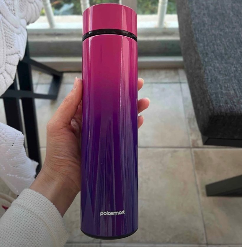 Renkli Mor Polosmart Termos - Görsel 5