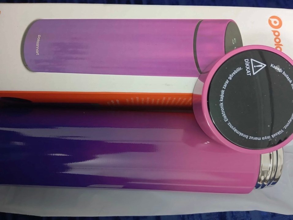 Renkli Mor Polosmart Termos - Görsel 3