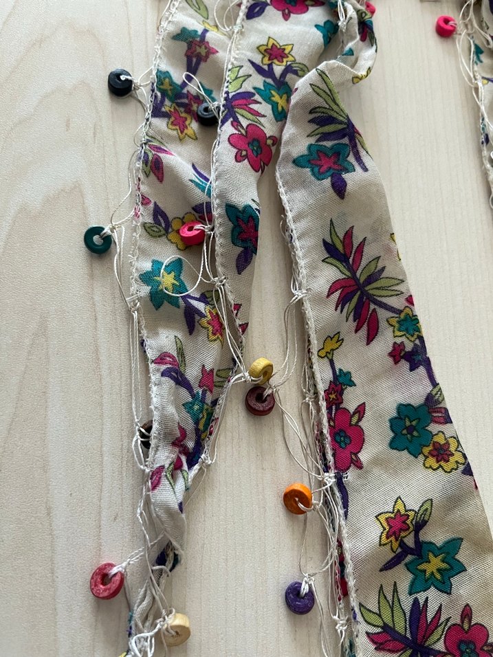 Boncuklu Renkli Kadın Fular - Görsel 2