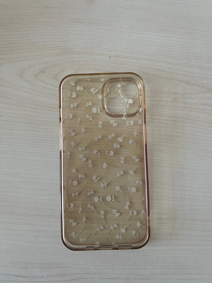 Bej Renkli Dantel İşlemeli Telefon Kılıfı - Görsel 2