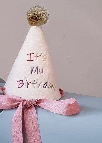 Renkli Yazılı Beyaz Doğum Günü Parti Şapkası - Görsel 2