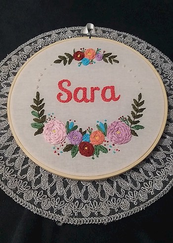 Çiçekli Bohem Nakışlı Sara Kasnak - Görsel 3