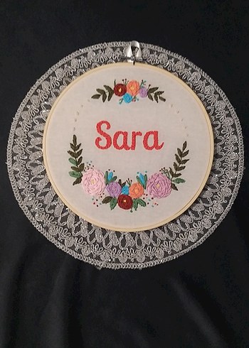 Çiçekli Bohem Nakışlı Sara Kasnak