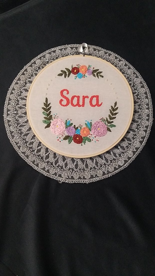 Çiçekli Bohem Nakışlı Sara Kasnak - Görsel 2