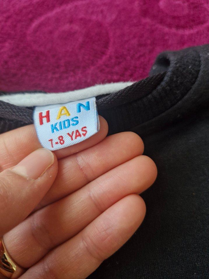 Leopar Desenli Pul İşlemeli Kadın Siyah Eşofman Takımı - Görsel 3