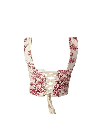 Ezop Korse. Bordo Detaylı Straplez Büstiyer korse - Görsel 2