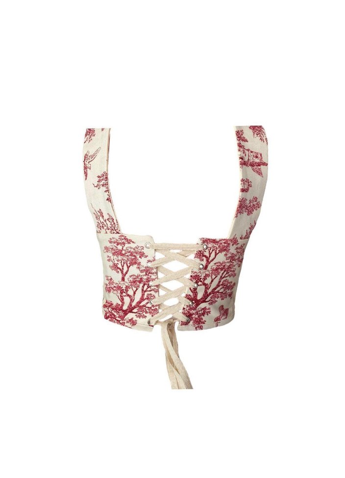 Ezop Korse. Bordo Detaylı Straplez Büstiyer korse - Görsel 2