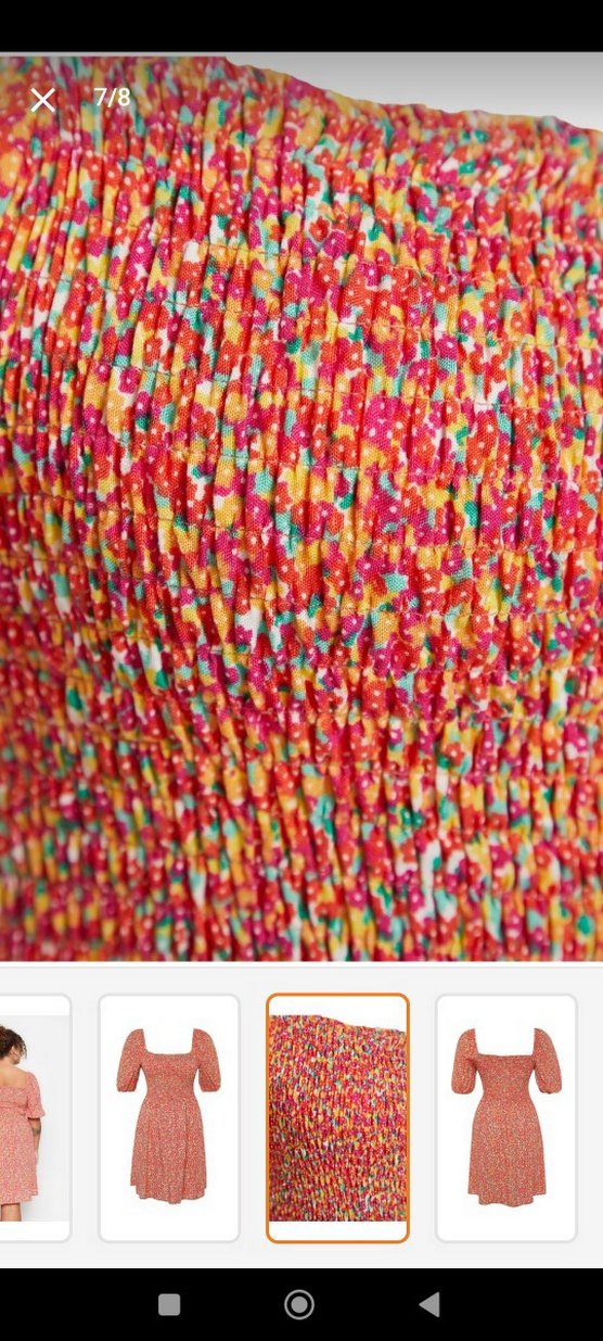 Drapeli Kırmızı Kadın Mini Bohem Elbise - Görsel 5