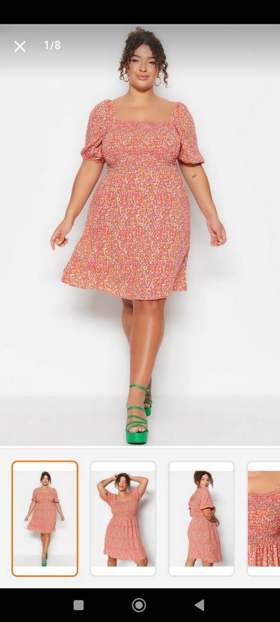 Drapeli Kırmızı Kadın Mini Bohem Elbise - Görsel 4