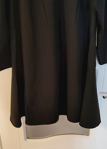 Uzun Kollu Siyah Kadın elbise - Görsel 3